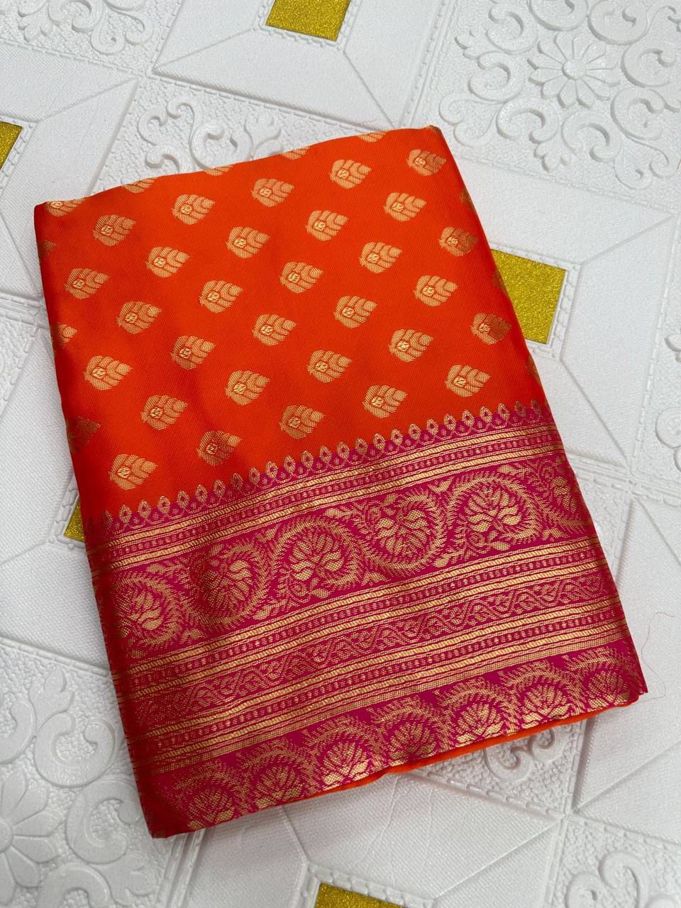 Art Silk Jacquard Border Saree
