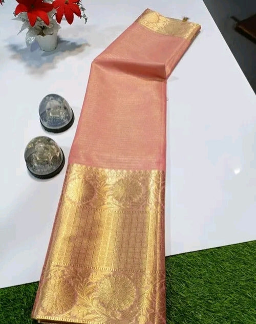 Banarshi  kota lenini tissue paper silk saree