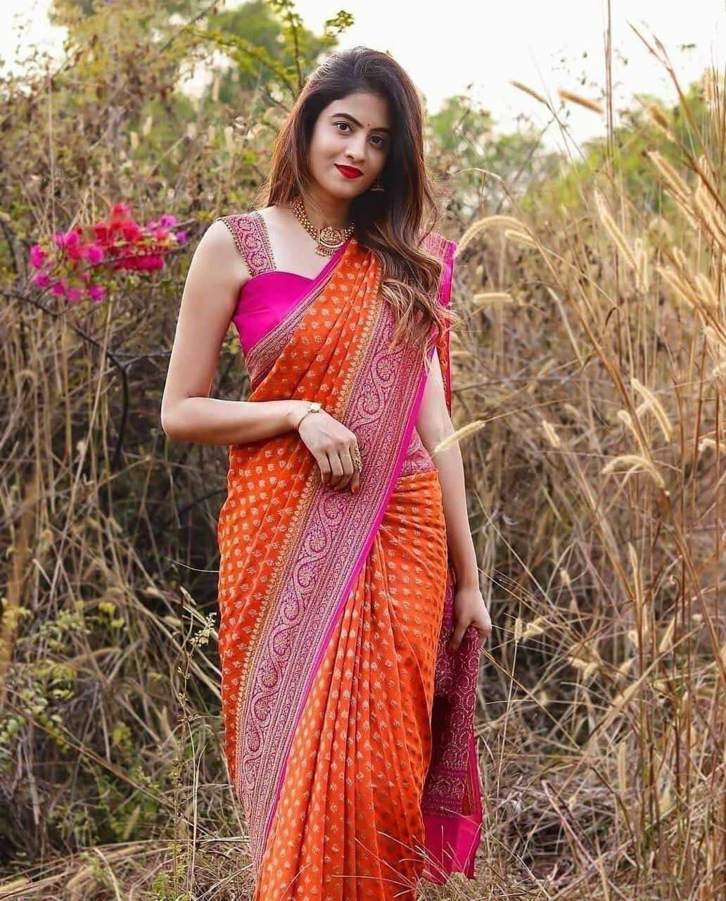 Art Silk Jacquard Border Saree