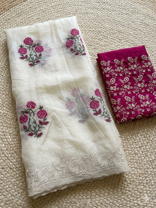 Georgette silk saree